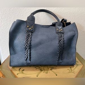 Beautiful Blue Black Rivet Handbag